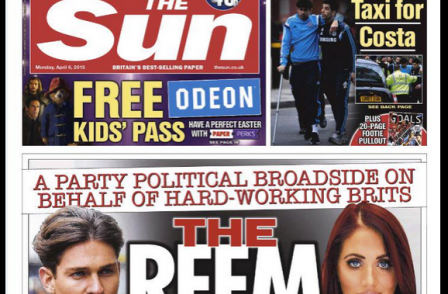 National newspaper ABCs for March 2015: Sun sales decline unaffected by second full month without Page Three